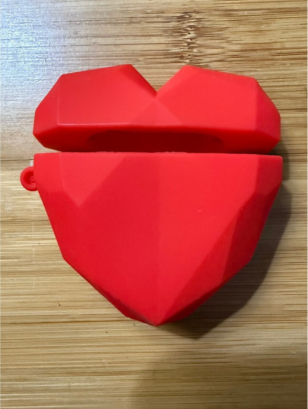 Red Heart Silicone Keychain Airpods gen 1 -2 case or bag charm